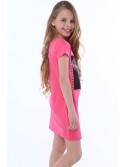 Rochie fete cu aplicatie amarant NDZ8380 - Magazin online - Boutique